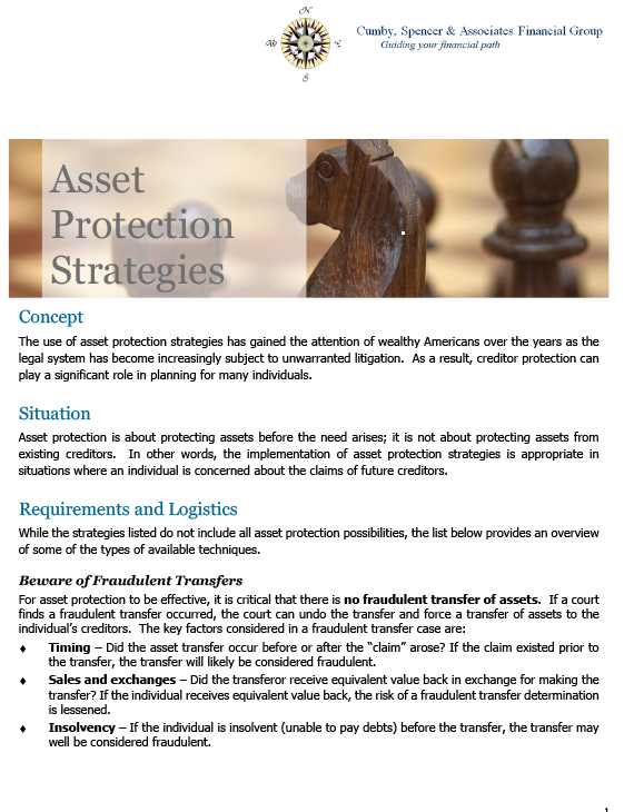 Asset Protection Strategies